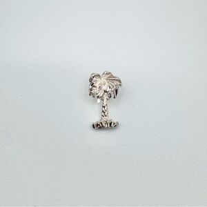 Silver Sand Brushed Palm Tree Pendant